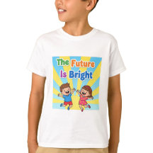 T-shirt pour enfants "Le Futur Est Lumineux"