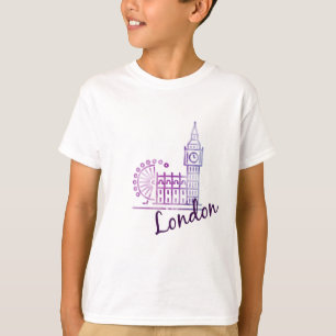 T-shirt pour enfants Londres Big Ben & London Eye 