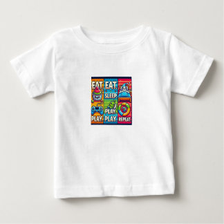 T-shirt pour enfants "Manger. Jouer. Dormir. Recom