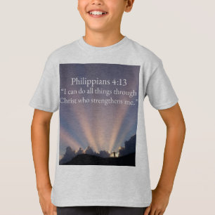 T-shirt pour enfants Philippiens 4:13 chrétien
