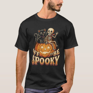 T-shirt Pour être un chat squelette effrayant Halloween vi