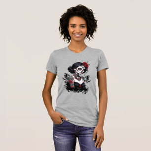 T-shirt pour femme - Art de crâne en sucre mexicai