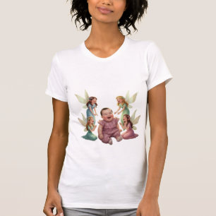 T-shirt pour femme avec un bébé ange mignon et des