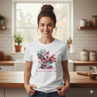 T-shirt pour femme Chef Cochon Maman la plus douce