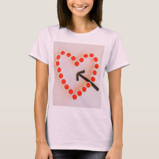 t-shirt pour femmes à lunettes en forme de cœur