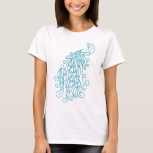 T-Shirt pour femmes à motif paon décoratif
