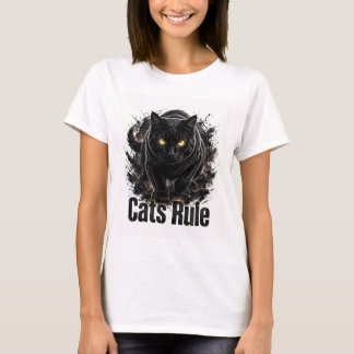 T-shirt pour femmes Chat règne Chat noir