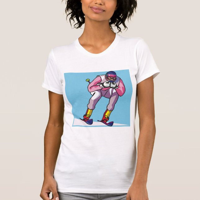 T-Shirt pour femmes de ski alpin (Devant)