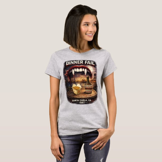 T-shirt pour femmes "Dîner raté" (Devant entier)