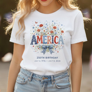 T-shirt pour femmes Fleurs pour le 250e anniversai