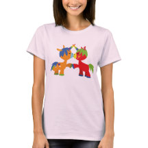 T-shirt pour femmes Licornes LGBTQIA de dessin ani