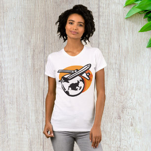 T-Shirt pour femmes Monde de voyage en avion