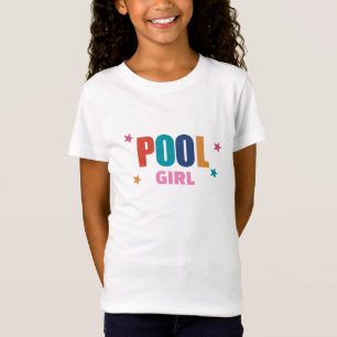 T-shirt pour fille avec typographie d'été de natat