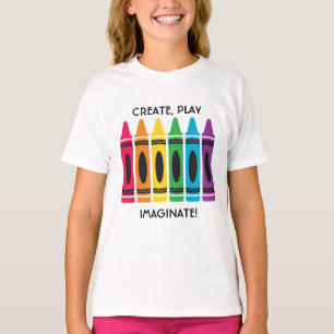 T-shirt pour filles avec design Crayon Texte perso