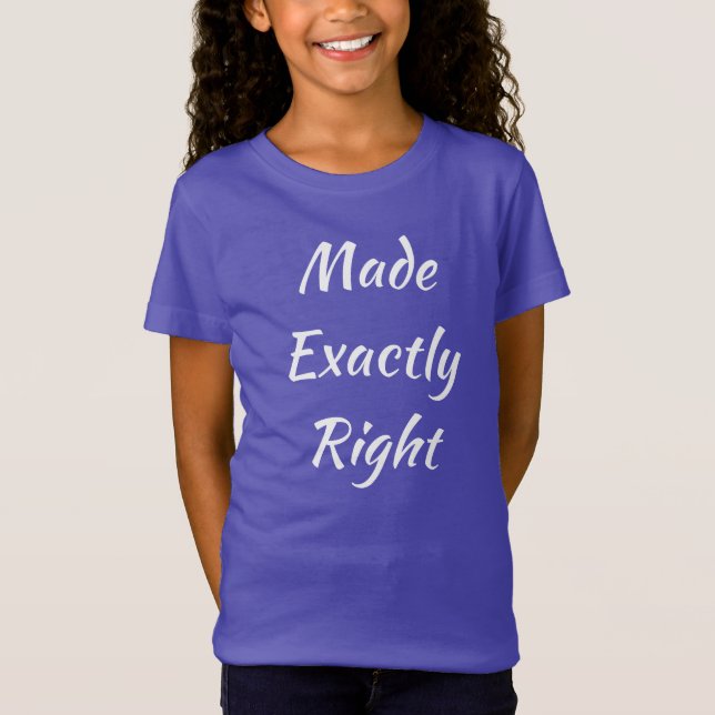 T-shirt pour filles en jersey fin fait exactement  (Devant)