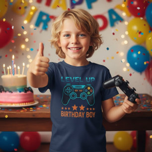 T-Shirt pour garçon d'anniversaire gamer niveau su
