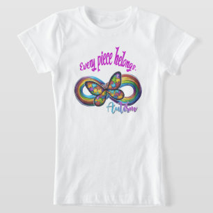 T-shirt pour garçons - Autism Puzzle Papillon Desi