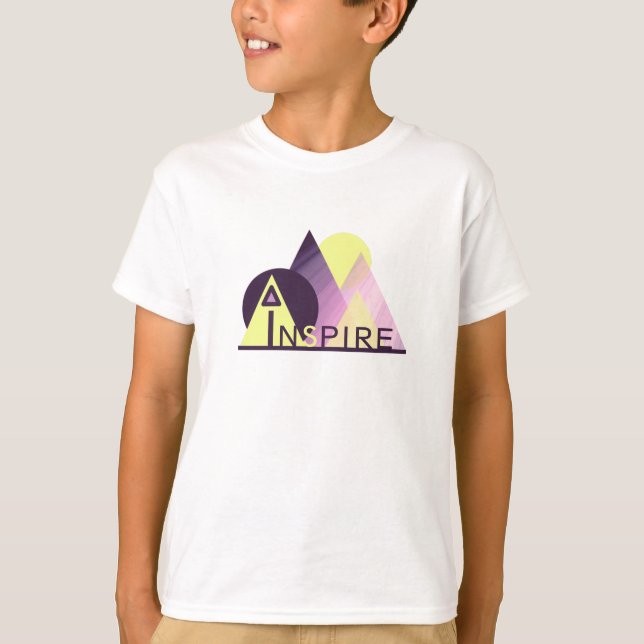 T-shirt pour garçons "INSPIRE" Art Inspirationnel (Devant)