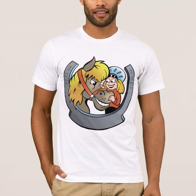T-Shirt Pour Homme À Cheval Et À Rider (Devant)
