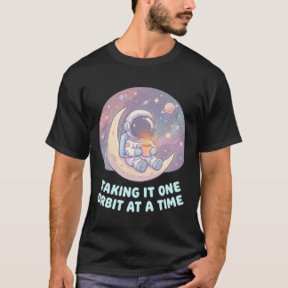 T-shirt pour homme Astronaute Prendre les choses u