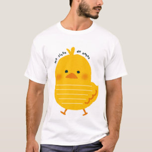 T-shirt pour homme avec dessin animé de poussin mi