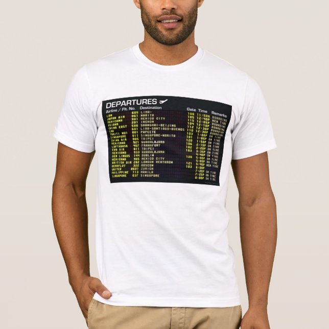 T-shirt pour homme pour départs à l'aéroport (Devant)