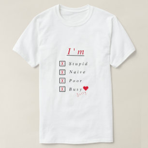 T-shirt pour hommes avec texte accrocheur