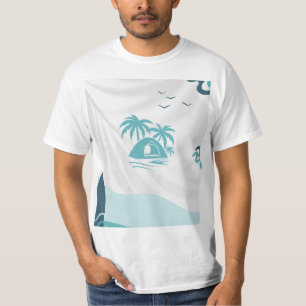 T-shirt pour hommes de couleur mer bech