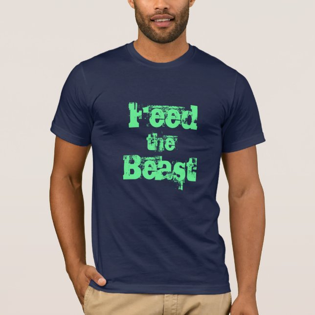 T-shirt pour hommes nourrir la bête (Devant)