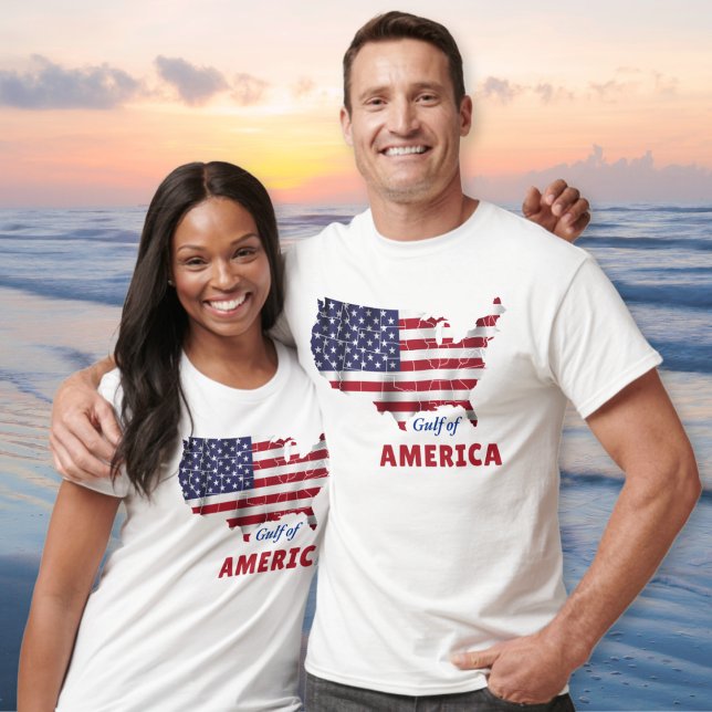 T-shirt pour hommes ou femmes du Golfe d'Amérique (Gulf of America Shirts. Gulf of America Gift Ideas. Gulf of America T Shirt. Patriotic Gift for Mom.)