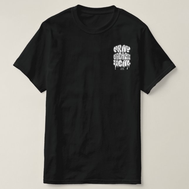 T-shirt pour hommes Prière, Prédication, Guérison (Design devant)