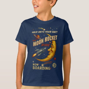 T-shirt pour jeunes de la moon Rocket Ride (Marine