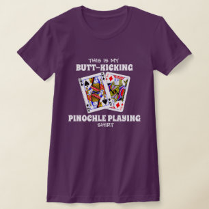 T-Shirt pour jouer au Pinochle en donnant des coup
