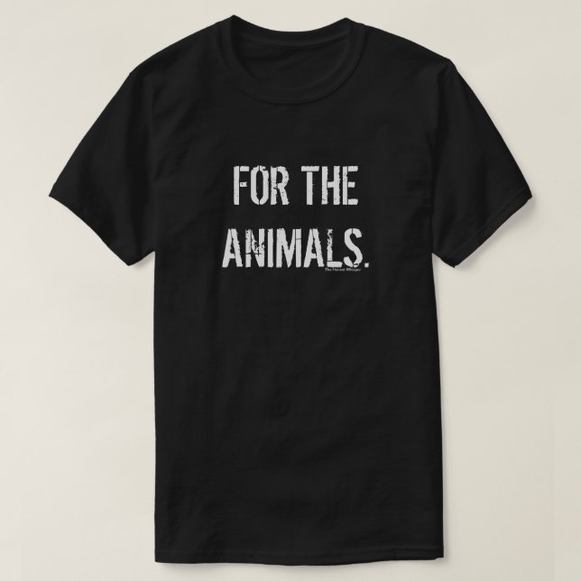 T-shirt Pour la chemise d'animaux (noir) (Design devant)