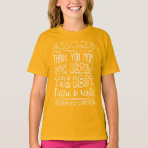 T-shirt Pour la meilleure maman du monde   Chemise à manch