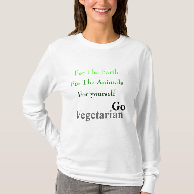 T-shirt Pour la terre, pour les animaux, pour vous-même,… (Devant)