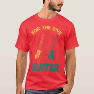 T-shirt Pour L'Amour De La Guitare Retro Premium
