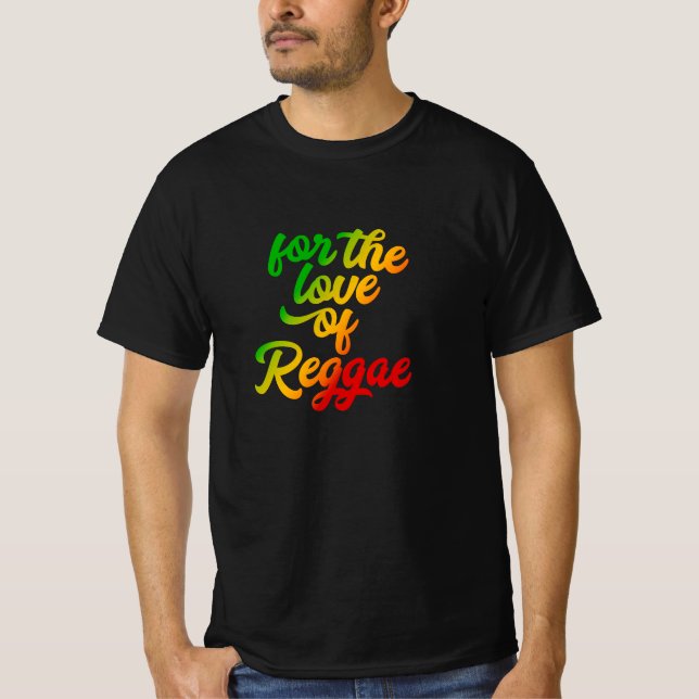 T-shirt Pour L'Amour Du Reggae Rasta Couleurs Reggae (Devant)
