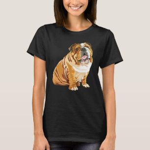 T-shirt Pour l'anglais Bulldog Pop Art