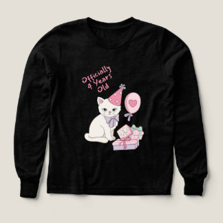 T-shirt pour l'anniversaire des fillettes de 4 ans