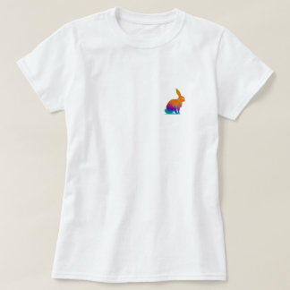 T-shirt pour lapin arc-en-ciel