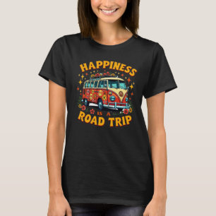 T-shirt pour le bonheur de l'autobus Retro VW
