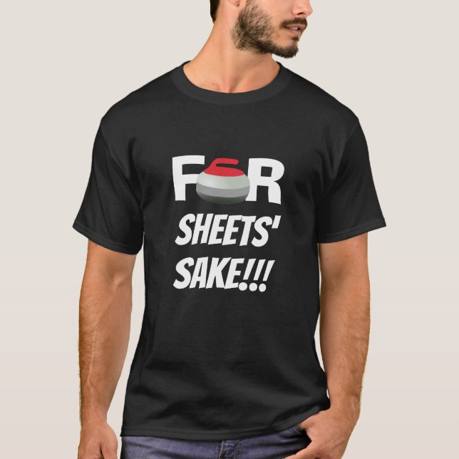 T-shirt Pour le curling à saké de feuilles (Devant)