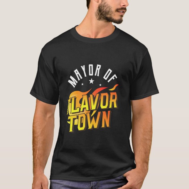T-shirt Pour Le Maire De Flavor Town (Devant)
