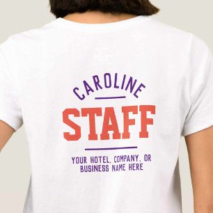 T-Shirt pour le personnel d'hôtellerie imprimé des