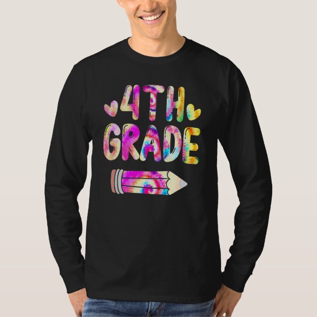 T-shirt Pour le premier jour de l'école 4e année Bienvenue (Devant)