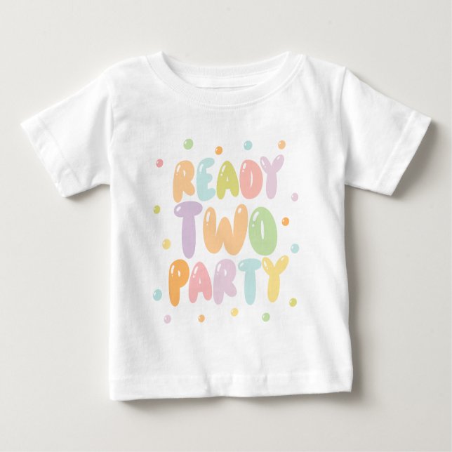 T-shirt pour les 2 ans de fête pour fille (Devant)