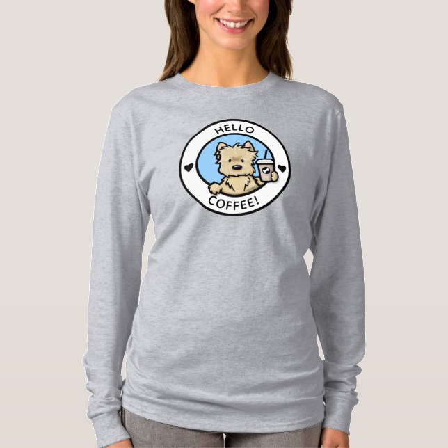 T-shirt pour les amateurs de café Cairn Terrier (Devant)
