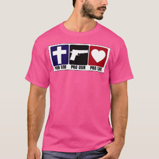 T-shirt Pour les armes à feu, pour Dieu, pour la vie