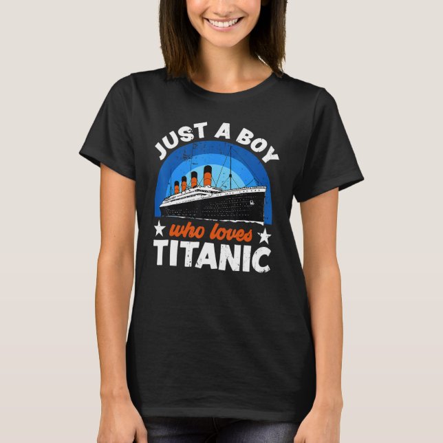 T-shirt Pour Les Garçons Qui Aiment Le Titanic Rms (Devant)